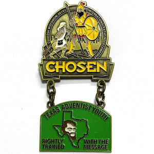 Épingle à revers personnalisée pour le camp de Pathfinder de l'Église du Septième Jour, modèle international avec technique de découpe et de placage - Product Image 5