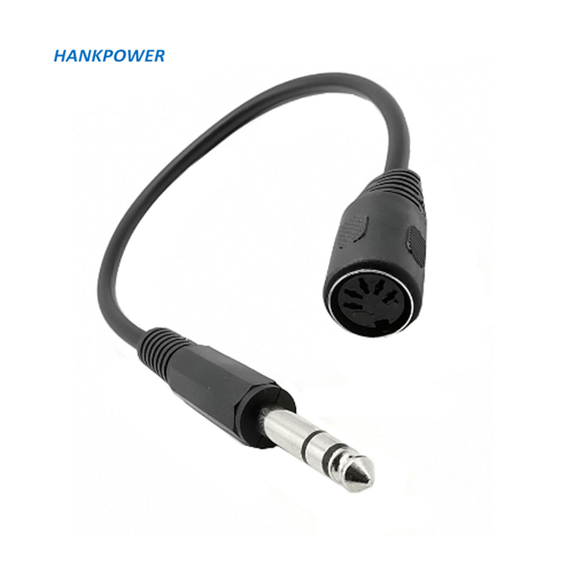 MIDI Din 5 Pin Female to 6.35mm Male TRS Stereo Audio Extension Cable for MIDI Keyboard