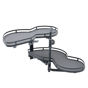 Gabinete de Cocina Moderno con Esquina Ciega Extraíble de 2 Niveles, Bandeja Abatible de Cierre Suave con Bandeja Antideslizante, Diseño que Ahorra Espacio - Product Image 1