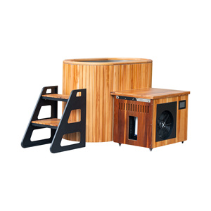 Excellent Vendeur – Unités Combinées Sauna et <span class=keywords><strong>Bain</strong></span> Froid en Cèdre Rouge pour Usage Domestique – Baril de <span class=keywords><strong>Bain</strong></span> Froid avec Refroidisseur - Product Image 2