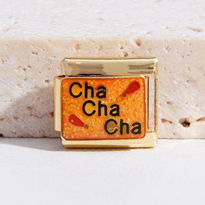 Pulsera de dijes dorada modular, accesorios de joyería DIY, diseño de dibujos animados, regalo unisex, engaste de aleación de zinc - Product Image 5