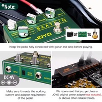 Pédale d'effets de guitare JOYO R-11 8-en-1 Distortion Overdrive avec circuit analogique pur et sonorités à faible perte pour performance de groupe de metal