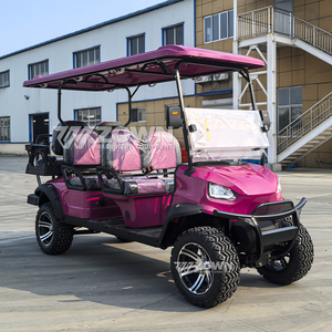 Carrito de Golf Extensible Negro Brillante para 4 Personas con Ruedas de Aleación Multirradio para Campismo en Montaña y Turismo en Parques Forestales - Product Image 4
