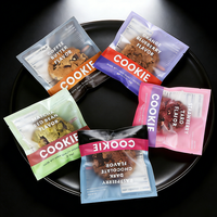 Sacs d'emballage personnalisés en plastique transparent givré thermoscellables pour aliments, bonbons, biscuits, emballages individuels de biscuits avec design