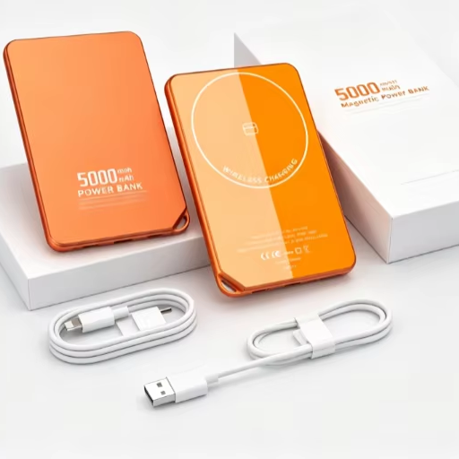 5000mAh Magnetic Wireless Power Bank PD20W Slim Portable Magnetic Charger Tempered Glass Powerbank for iPhone