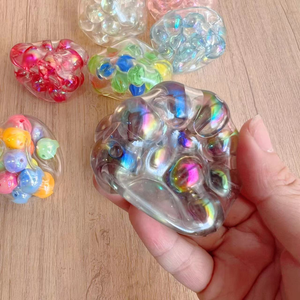 Style Colorful <b>Beads</b> Squeeze Toy Handmade Ball Rattle Ball Burst Ball Sound Control Stress Relief Vent Ball Mixed Style - Product Image 4