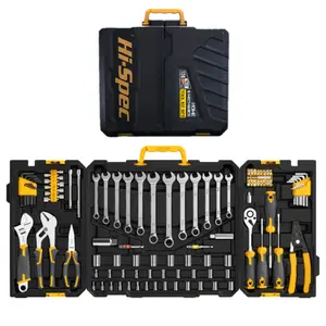 124pcs CR-V Metric Socket Other Hand Tool Set Imperial Wrench Vehicle Maintenance Toolkit with Hard Case from China