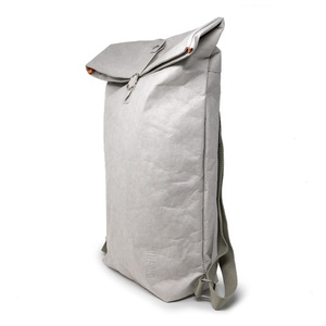 Free sample Women's Recycled <b>Roll</b>-<b>Top</b> <b>Backpack</b> with Custom Black Print Design for Outdoor Sports and Casual Laptop - Product Image 3