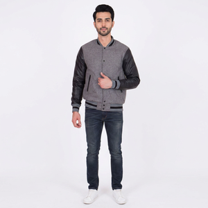 Veste universitaire unisexe personnalisée, nouvelle arrivée, hiver, haute qualité, 100% coton respirant, col montant, style baseball - Product Image 1