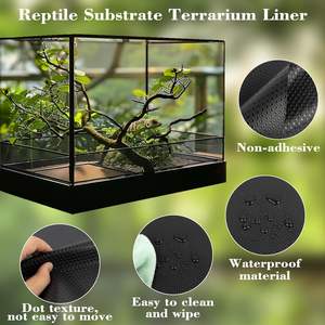 Diskon besar AS tempat tidur garis terarium lantai substrat tempat tidur karpet non-perekat untuk matras reptil kura-kura kadal Gecko - Product Image 3
