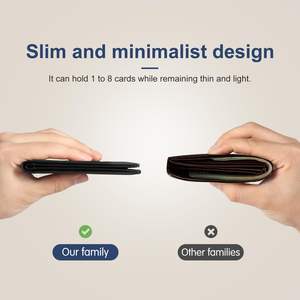 Luxe Zakelijke Volnerf Lederen Open Rfid Blokkeren Mannen Portemonnee Custom Emboss Logo Korte Zakelijke Id Creditcard Houder Portemonnee - Product Image 4