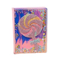 Coffret Cadeau Journal A5 à Couverture Rigide Pailletée avec Stylo Pompon et Carnet à Paillettes Flottantes – Kit de Papeterie Complet