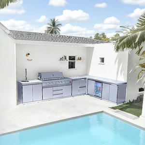 <span class=keywords><strong>Cuisine</strong></span> extérieure, îlot de barbecue, grill, <span class=keywords><strong>cuisine</strong></span> complète personnalisée avec four à pizza, plancha, évier, réfrigérateur, armoires, <span class=keywords><strong>cuisine</strong></span> extérieure, barbecue - Product Image 6