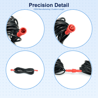 Câble d'extension circulaire étanche IP67 à 2 broches de 5 m, directement de l'usine |   100% testé sous pression |   Alimentation électrique extérieure OEM pour jardin de Noël