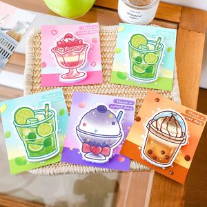 Notas Adhesivas con Forma de Postres Veraniegos, Kawaii, Helado, Té de Burbujas, Mojito, Autoadhesivas, para Diario, Scrapbooking - Product Image 3