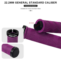 RIDERACE poignées de guidon de vélo antidérapant confortable en caoutchouc VTT couverture de guidon ergonomique vtt manchettes verrouillage sur anneau