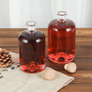 Botellas de Vidrio Flint Redondas de Alta Calidad para Licores, Ginebra, Ron, Tequila, Whisky, de 750 ml, con Tapón de Corcho, para Herbalistas - Product Image 6