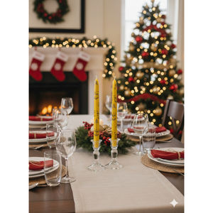 เทียนหอมลายดอกไม้เพ้นท์มือ-เทียนตกแต่งระดับพรีเมียม เทียนหรูหราสำหรับงานแต่งงาน ของขวัญทำมือ สีเขียวเซจ สำหรับเทศกาลคริสต์มาส - Product Image 1