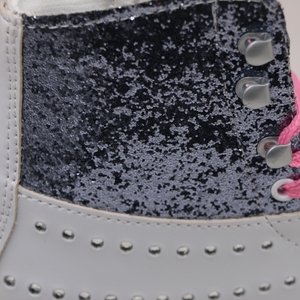 Chaussures de Skate à roulettes blanches, paire de patins scintillants pour filles et femmes - Product Image 5