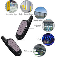 Télécommande universelle Zhipin 433 MHz à 4 boutons en plastique pour interrupteur d'éclairage, porte de garage, portail, option copie de code, pile CR2016