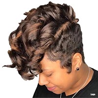 Nouvelle perruque courte bouclée pour femme, style brésilien et vietnamien, en fibre haute température, excellente qualité, vente en gros directe usine