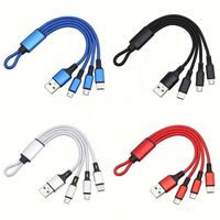Câble de charge rapide 3 en 1 2A USB pour téléphone, type C, micro USB, porte-clés