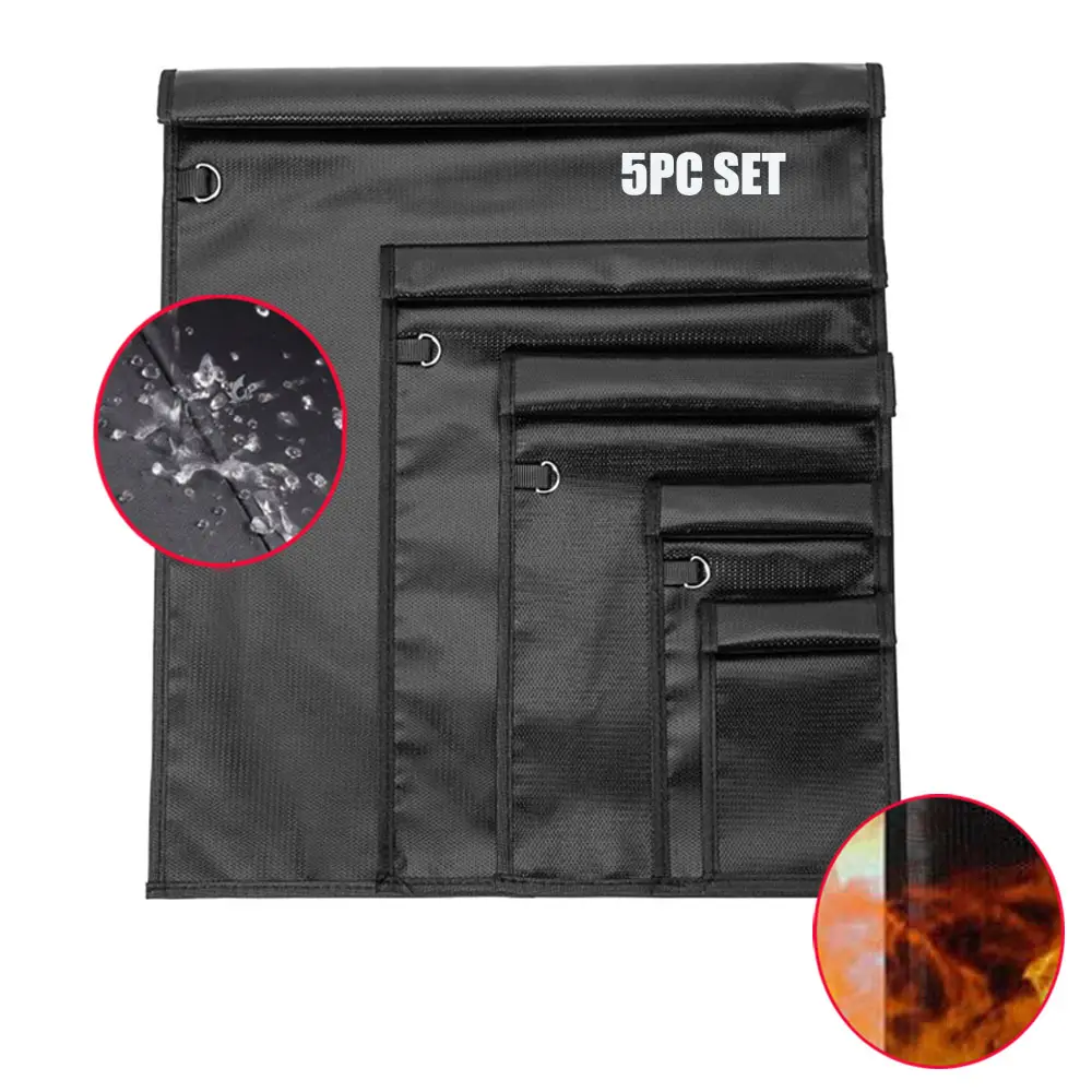 Utility 5PC set faraday bags water proof and fireproof RFID sleeves for self information protection