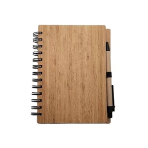 Bán Buôn Gỗ Bìa A5 Xoắn Ốc Ràng Buộc Tạp Chí Với Bút Vòng Biểu Tượng Tùy Chỉnh Xoắn Ốc Cuộn Dây Đôi Vòng Tre Máy Tính Xách Tay Notepad - Product Image 5