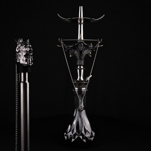 Cachimba de Lujo con Diseño de Bruja de Fantasía Oscura, Escultura de Toro, Base de Vidrio, Boquilla de Cadena Metálica, Manguera Única, Venta al por Mayor OEM - Product Image 5