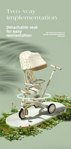 Tricycle convertible 4 en 1 pour enfants de 1 à 3 ans, trottinette légère à pédales réglables, directement de l'usine - Product Image 4