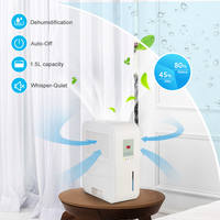 Déshumidificateur d'air portable, 2l, avec affichage de l'humidité, UV, Wifi, stylé, mural, pour la maison