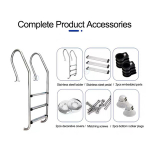 Escalera universal de acero inoxidable resistente al óxido de 2 escalones para piscinas sobre el suelo - Product Image 6