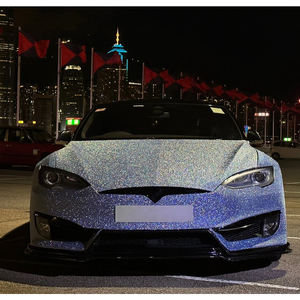 Car <strong>Vinyl</strong> Wrapping Foil Roll Flashy <strong>Glitter</strong> Diamond Sparkly Sky Light Blue Color Changing PVC Self Adhesive Car Body <strong>Wrap</strong> - Product Image 5