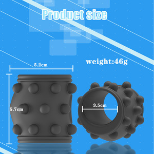 Commercio all'ingrosso in Silicone da uomo anello del pene di vibrazione eiaculazione ritardo Coop <span class=keywords><strong>con</strong></span> testa ad anello e manica giocattolo del sesso - Product Image 5