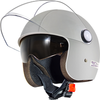 Casque de moto/scooter anti-buée à double visière 3/4 pour hommes et femmes