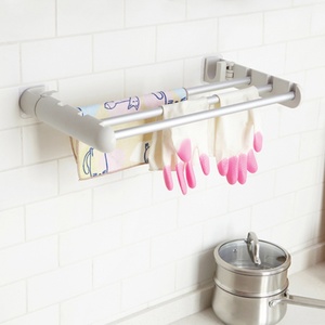Wall Hanging Towel <b>Rod</b> Storage Rack Hanger and Drying <b>Holder</b> for Laundry Room Closet Organization - Product Image 1