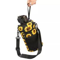 슬리브 및 뚜껑이있는 하프 갤런 2.2L 체육관 물병 BPA 프리 대형 물병 64oz 손잡이가있는 스포츠 물병 저그