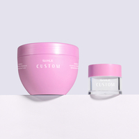 Ensemble de flacons et pots en plastique de luxe pour cosmétiques : shampoing 250 ml, huile de croissance capillaire, crème visage ronde, lotion corporelle, flacon carré en PP