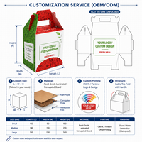 Boîte à emporter en carton ondulé laminé mat, pliable, pour repas légers, salades, collations, traiteur