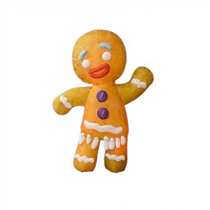 Décoration de Noël gonflable géante personnalisée en forme de bonhomme en pain d'épices brun avec LED réutilisable pour événement communautaire/Fêtes/Nouvel An - Product Image 6