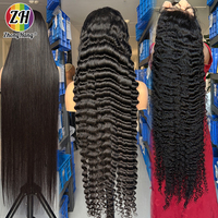 Peluca frontal de encaje HD con ondas profundas, cabello brasileño, densidad 180% 250%, sin pegamento, pelucas de cabello humano virgen HD completo para mujeres afroamericanas