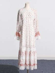 2024 шикарные платья для женщин, французское винтажное платье с расклешенными рукавами, облегающие платья для девочек, платье Jalabiya - Product Image 2