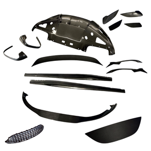 Utilisé pour <span class=keywords><strong>Ferrari</strong></span> Roman sec fibre de carbone lèvre avant et diffuseur arrière jupes latérales maille moyenne capot arrière couvercle de feu arrière kit de carrosserie - Product Image 1