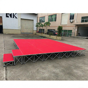 <b>Red</b> Carpeted Finish Platform Stage Outdoor Lightweight Event Stage Sale - Product Image 1