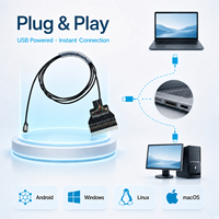 Module de caméra USB miniature OV9734 3,5 mm 720P 140 degrés flexible pour inspection industrielle par endoscope