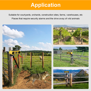 Repeller động vật năng lượng mặt trời cao cấp | răn đe chim/Chuột/Hươu với cảm biến hồng ngoại | 13 âm thanh động vật tích hợp + đèn nhấp nháy màu đỏ/xanh - Product Image 6
