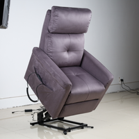 Fauteuil inclinable électrique en similicuir avec poche latérale pour personnes âgées, idéal pour le salon et la maison