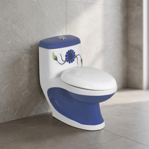 Inodoro Moderno de Una Pieza, Sifónico, de Cerámica, con Sifón en P, Doble Descarga Automática, Montado en el Suelo, para Hotel - Product Image 5