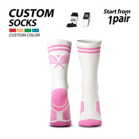 Chaussettes unisexes personnalisées au design libre Plusieurs couleurs Tennis Chaussettes de haute qualité Chaussettes de sport