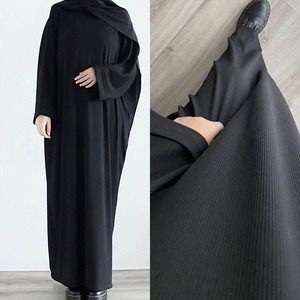 <strong>2026</strong> Newest Arrival Solid Color Pleated Knitted 4 Season Match All Clothes Abaaya Muslim Dress <strong>Abaya</strong> - Product Image 6